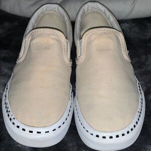 Vans Beige Slip-On Shoes 6